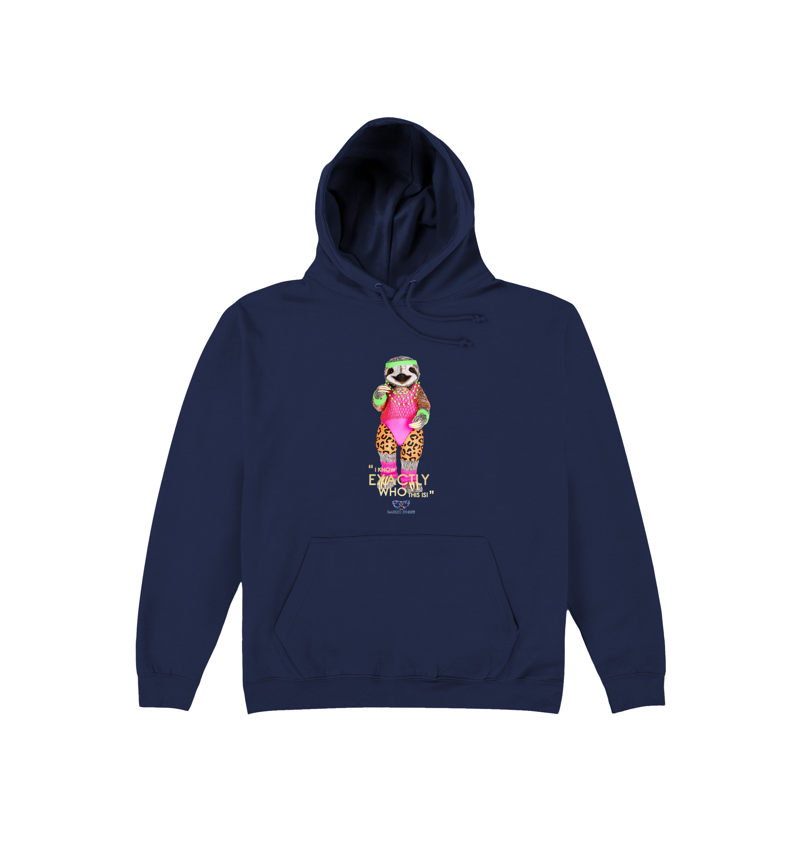 Oxford Navy Printed Hoody Front